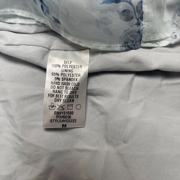 Storia Dress Womens M Blue Floral Coquette Ruffle Milkmaid Corset Puff Wedding - Picture 11 of 11